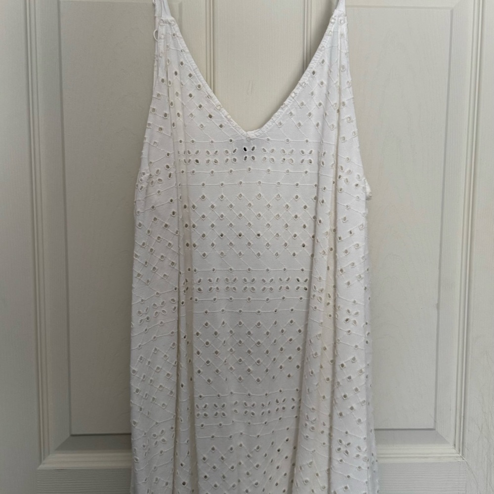 Torrid White Eyelet Tank Top